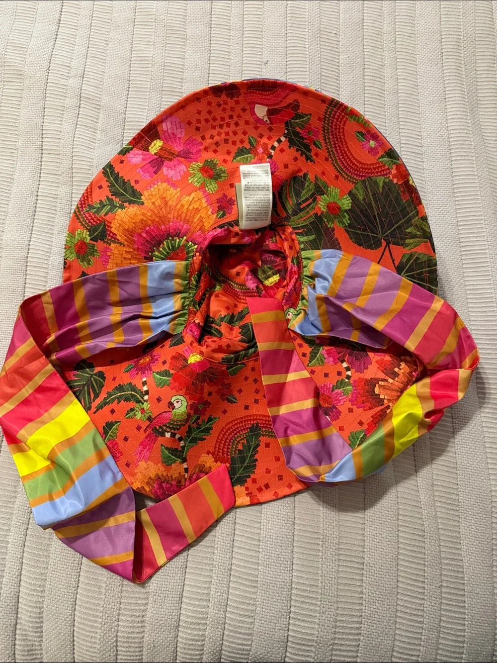 FARM RIO Scarf Tie Sun Hat - Multicolor TROPICAL